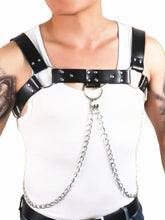 menaful harness Black / One Size Fashion Men's Chains Chest Harness - Black